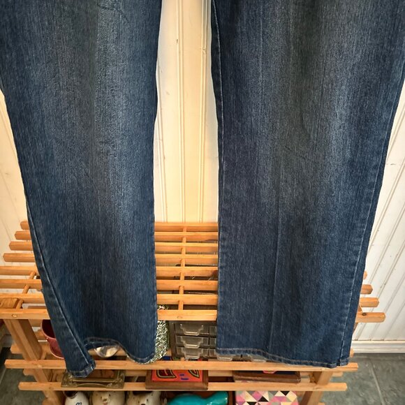 Ashley Stewart Womens Plus Size 20W Embroidered Blue Denim Bootcut Jeans 70% Cot - Picture 8 of 8